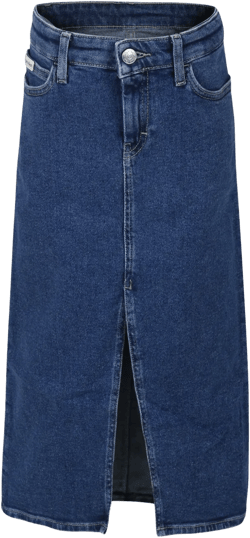 denim midi skirt