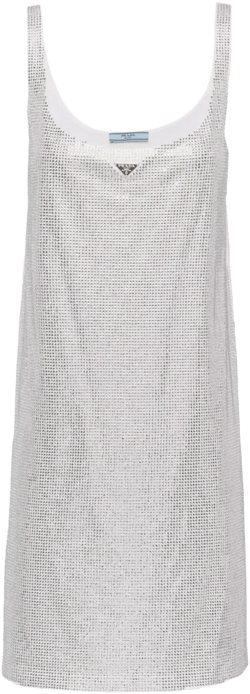 rhinestoned cotton minidress