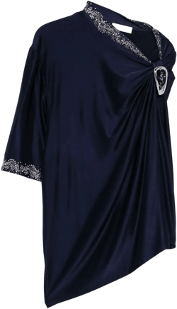 buckle-detail draped top