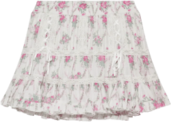rose-print mini skirt