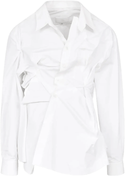 asymmetric gathered shirt