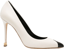 105mm metal-logo leather pumps