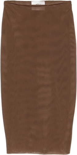 mesh-design midi skirt