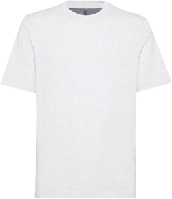 mélange-effect cotton-blend T-shirt