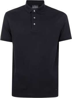 front button-fastening cotton polo shirt