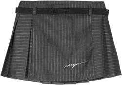 pinstriped lurex mini skirt