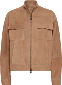 Couture Suede Jacket In Brown