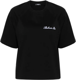 logo-embroidered cotton T-shirt