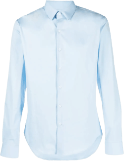 button-fastening long-sleeve shirt
