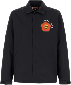 Jacket Cotton Blend Adjustable Straps In Black