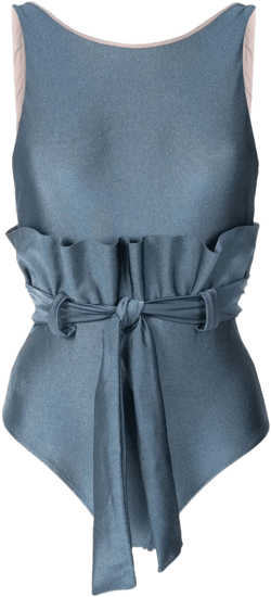 Couture belted swimsuit 
