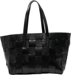 woven leather tote bag