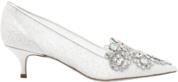 Veneziana crystal kitten-heel pumps