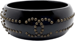 2007s studded-CC bangle bracelet