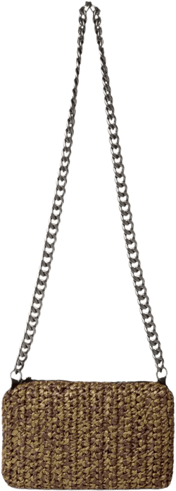 Thea raffia crossbody bag
