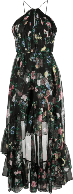 floral-print halterneck dress