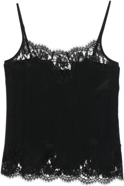 lace-trim tank top
