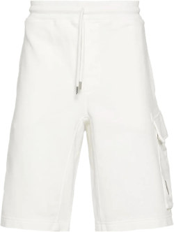 Lens-detail cotton bermuda shorts