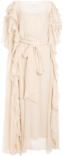 Ruffles detachable slip dress