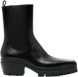 55mm square-toe leather boots 