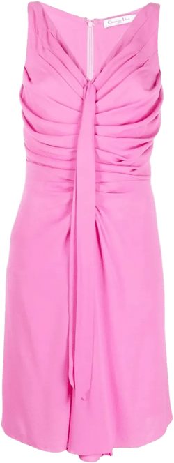 2010s draped front sleeveless dress