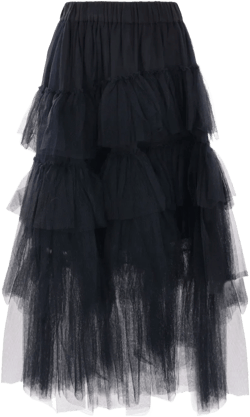 tulle midi skirt