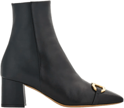 60mm Gancini-buckle leather ankle boots