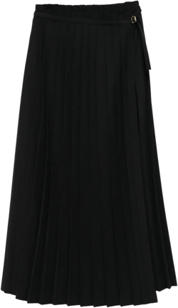 pleated maxi skirt