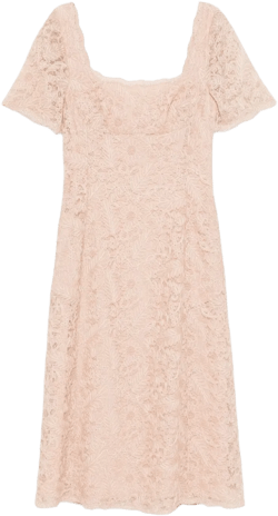 floral-lace midi dress