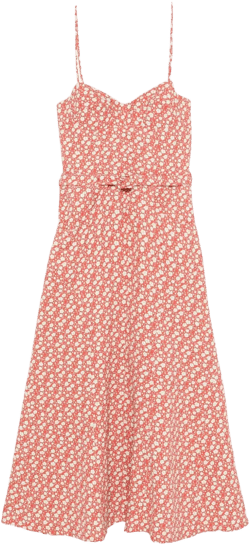 floral-print midi dress