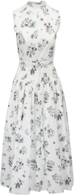 floral-print midi dress