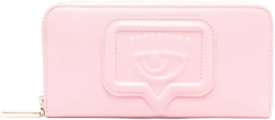 Eyelike-motif logo-appliqué wallet 