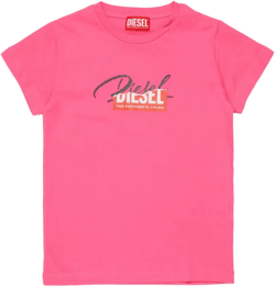 distressed-logo-print cotton t-shirt 