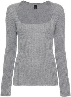 ribbed-knit top