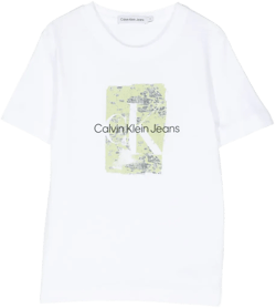 Second skin-print cotton T-shirt