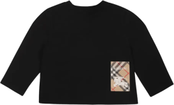 Check Label cotton T-shirt