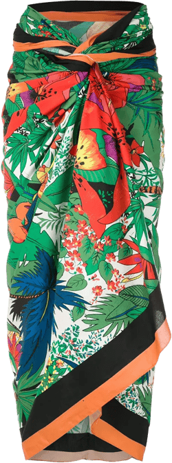 tropical-print sarong 