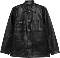 Ip Womens Michigan Patch-pockets Relaxed-fit Faux-leather Jacket Black Xs