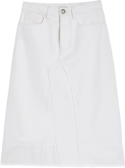 A-line panelled denim skirt