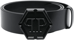 Hexagon leather belt