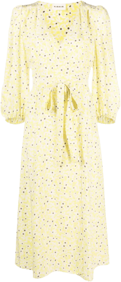 floral-print silk wrap dress