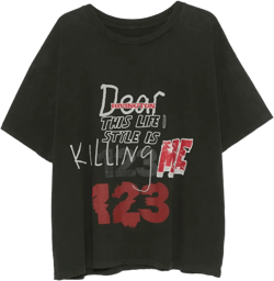 slogan-print T-shirt