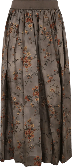 floral-print skirt
