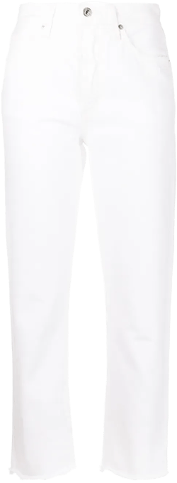 high-rise cropped jeans