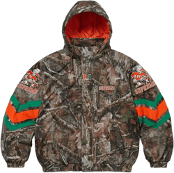 X Mitchell & Ness Ncaa Stadium Bomber Jacket In Green