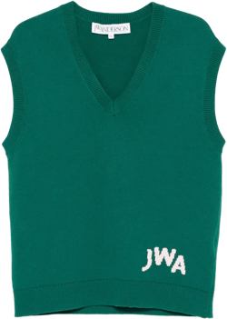 logo-intarsia vest