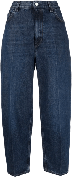 tapered high-waist jeans