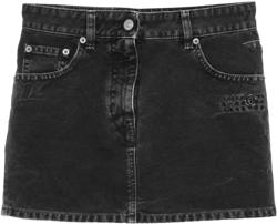 denim mini skirt 