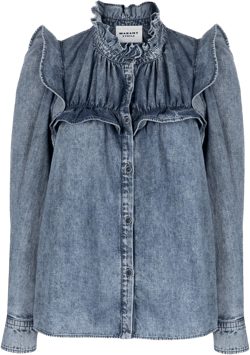 Idety ruffled denim shirt
