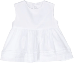 cheesecloth logo-embroidered midi dress